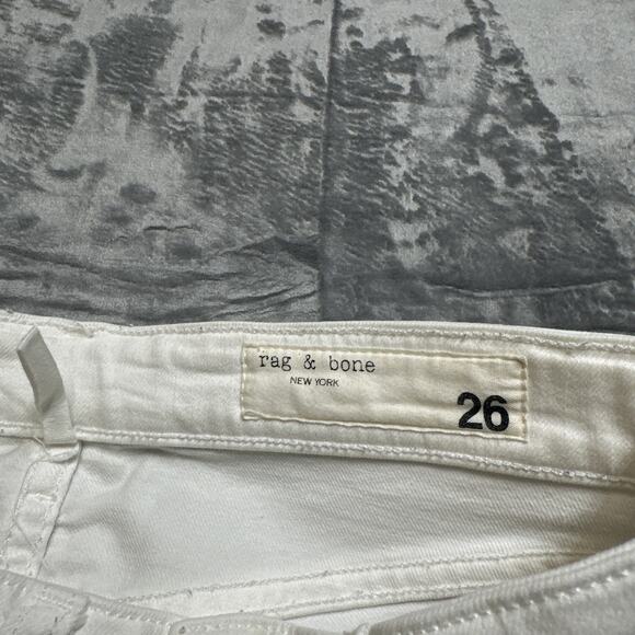 Rag & Bone Nina High Rise Ankle Flare Jeans Women's Size 26 White - Picture 7 of 9